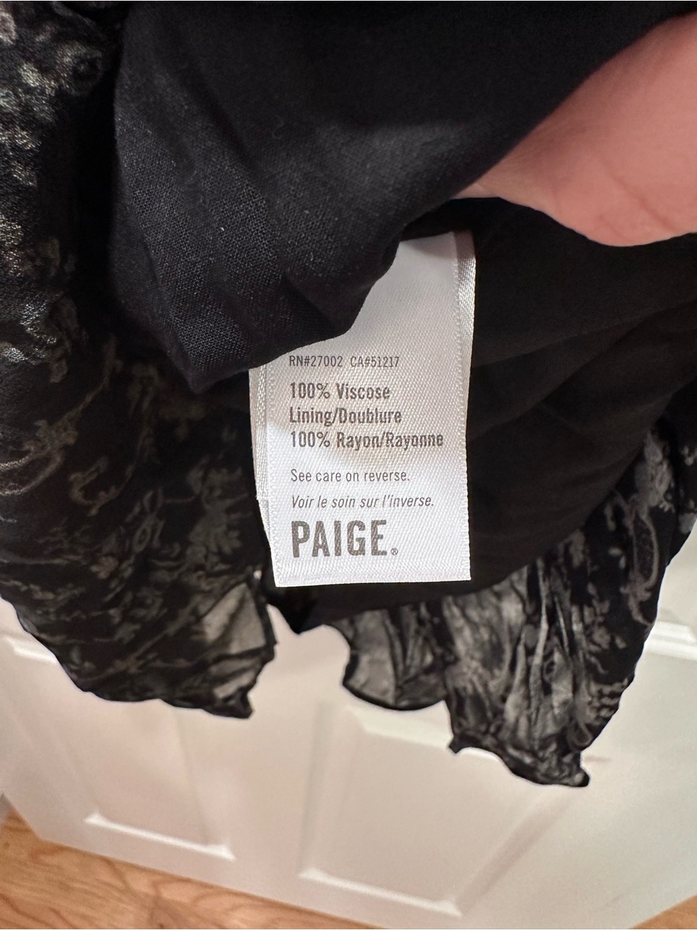 NWT Paige Brasserie Long Sleeve Minidress, Size 4, Black/Aloe - Picture 12 of 14